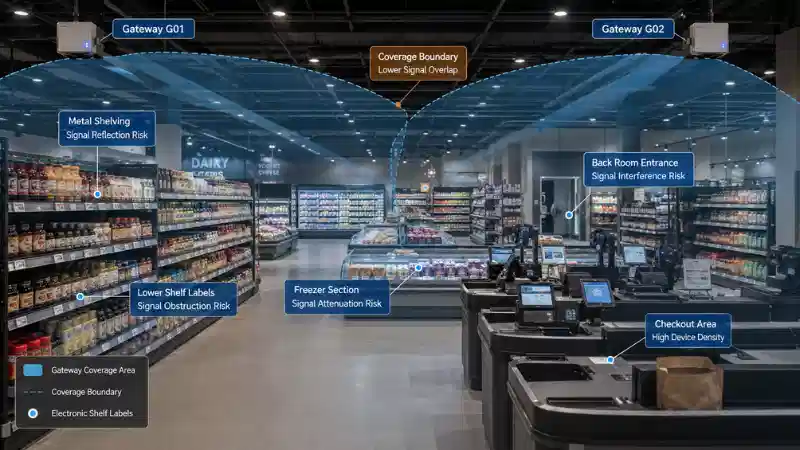 ການຈັດວາງ Gateway Label Electronic: ຄູ່ມືການສໍາຫຼວດສະຖານທີ່ RF ສໍາລັບຮ້ານຂາຍຍ່ອຍ